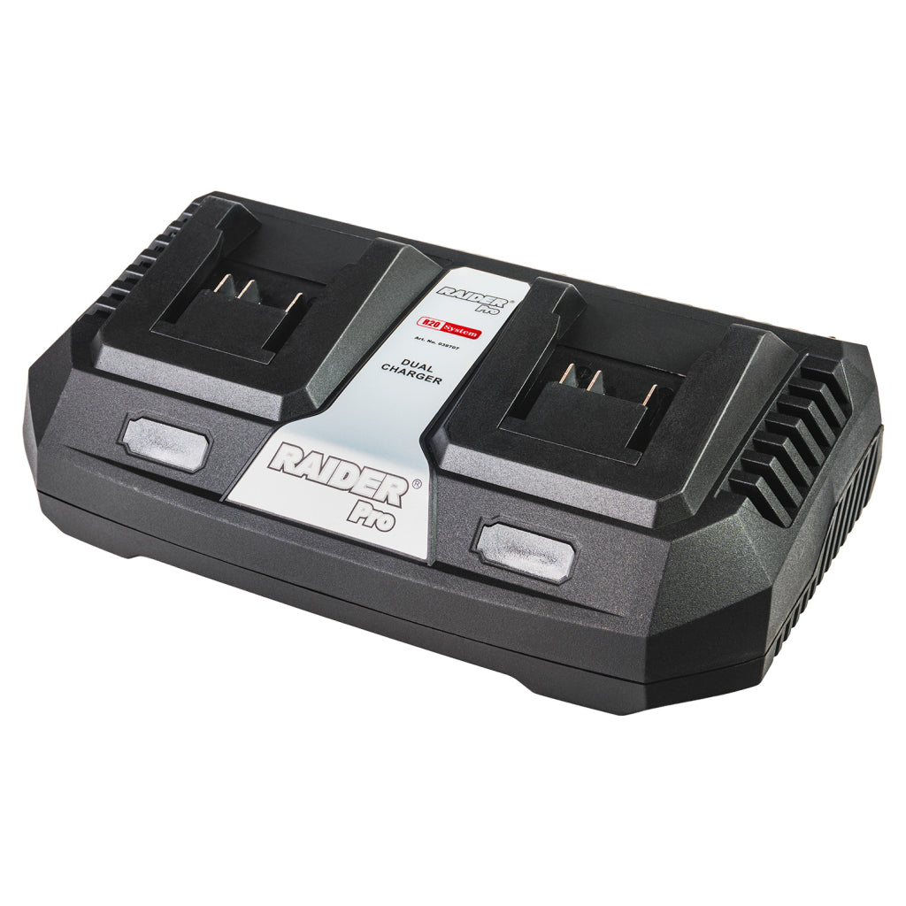 Raider R20 Incarcator dual 2x3Ah pentru acumulator 20V