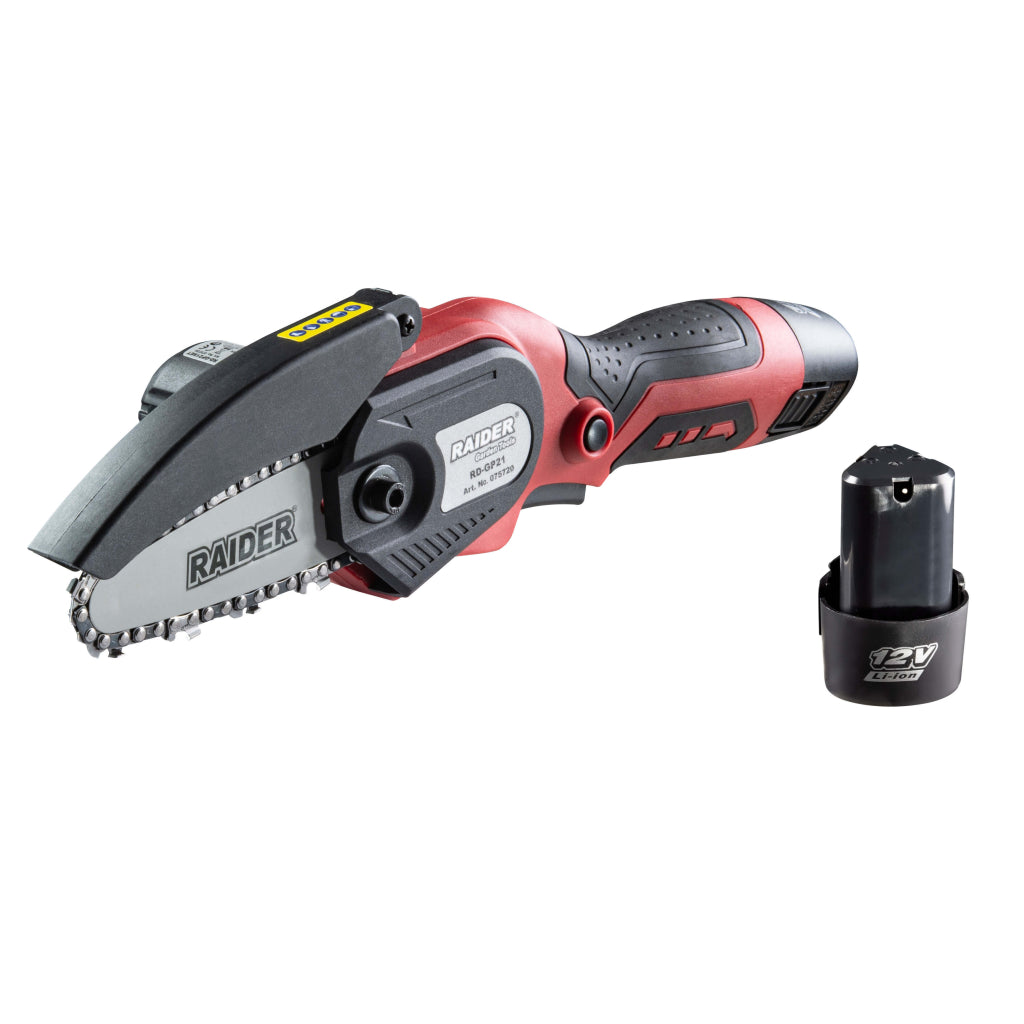 Raider Fierastrau cu lant 12V 100mm 2x2Ah RD-GP21