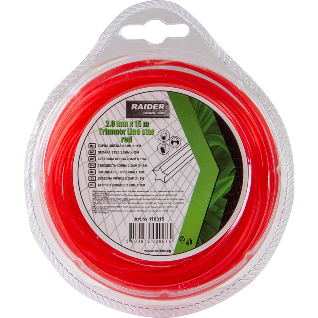 Raider Accessories Fir pentru trimmer ø2.0mm х 1.5m stea rosu