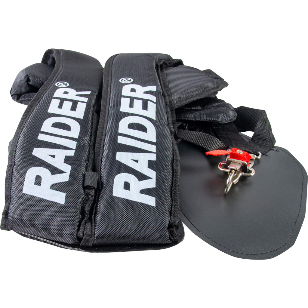 Raider Accessories Ham pentru motocoasa cu 2 barete negru cu geanta Raider