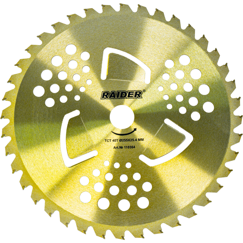 Raider Accessories Lama pentru motocoasa ø255x25.4mm 40T alama vidia
