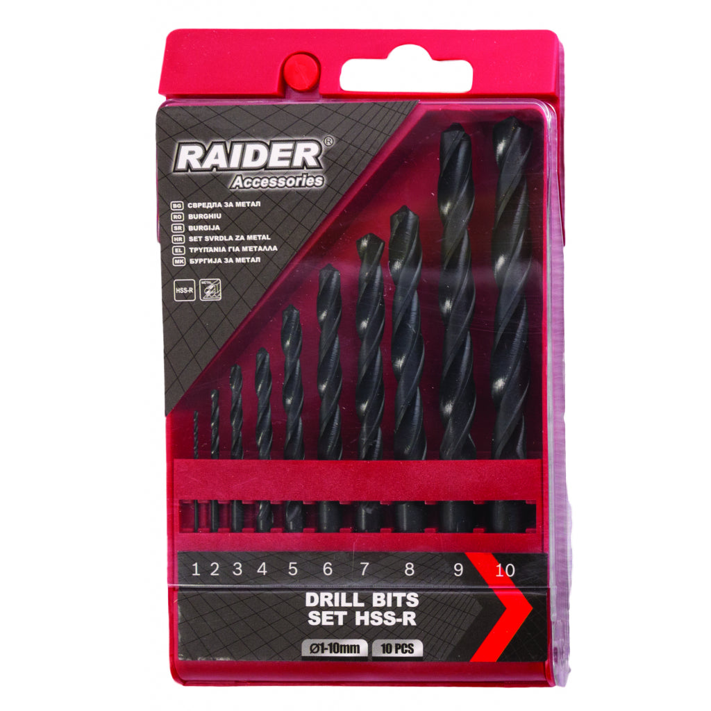 Raider Accessories Set 10 burghie metal ø1-10mm HSS-R