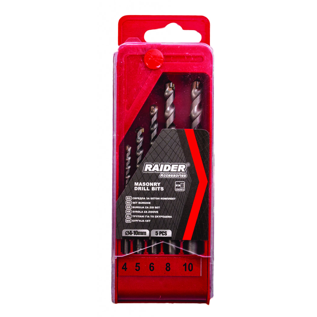 Raider Accessories Set 5 burghie pentru zidarie ø4 5 6 8 10mm