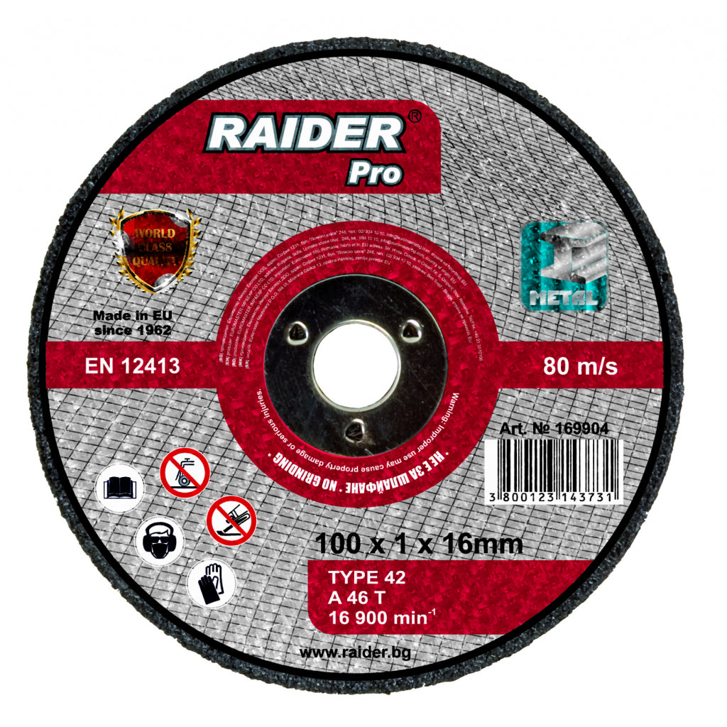 Raider Accessories Disc pentru taiat metal 100x1x16mm