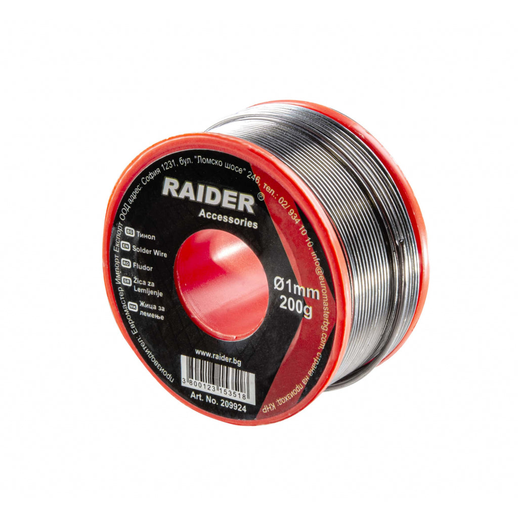Raider Accessories Fludor ø1mm 200g 60%Sn 40%Pb