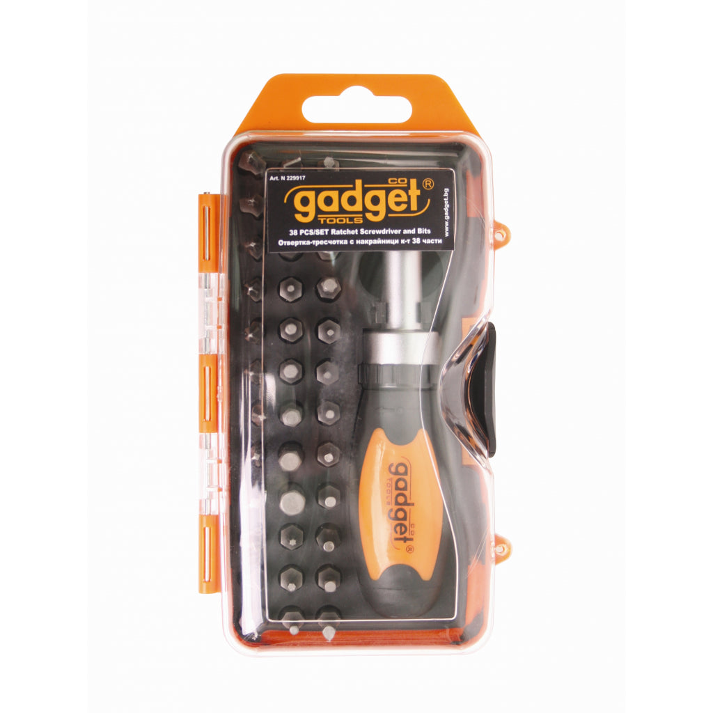 Gadget Set 38 piese surubelnita cu clichet si biti GD