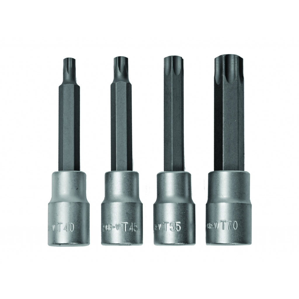Top Master Pro Set 4 biti tubulara 100 mm ½" T40-T70 CRV TMP