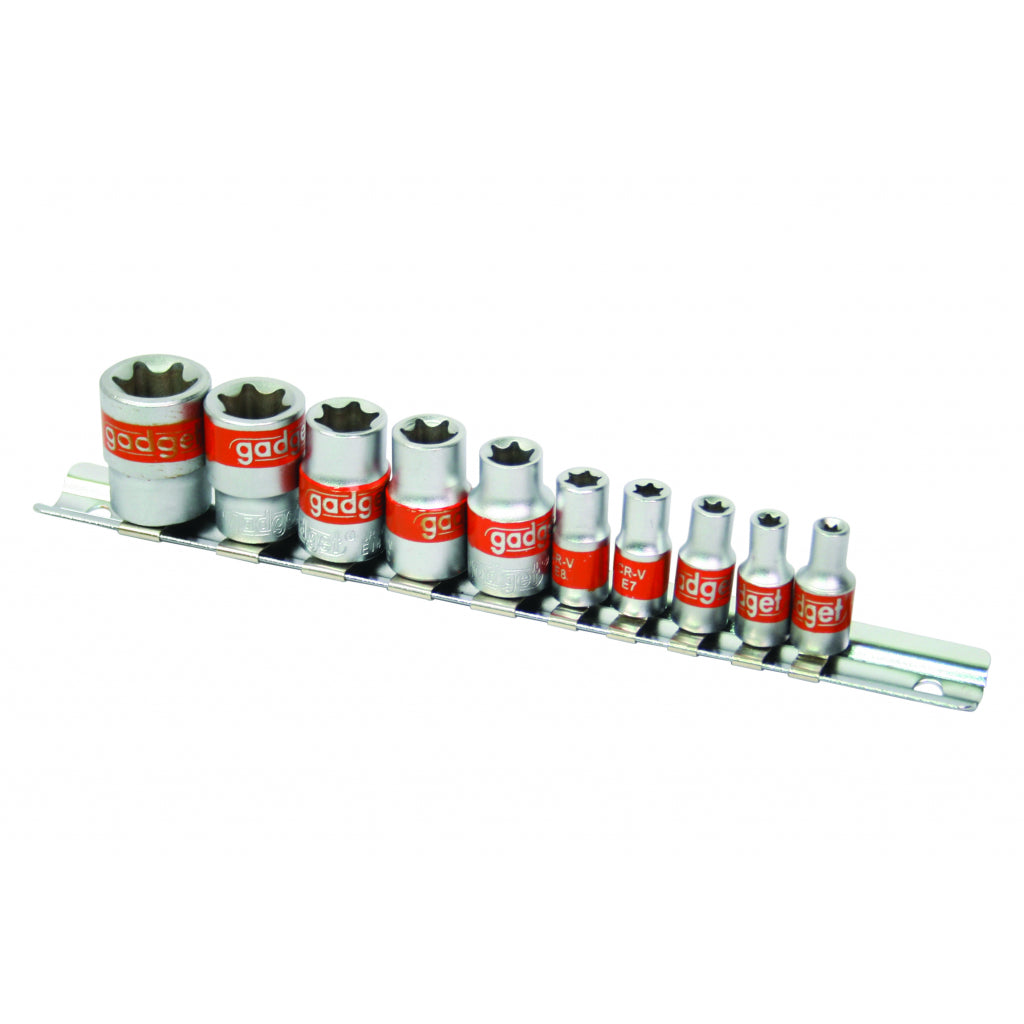 Gadget Set 10 tubulare Torx ¼"&⅜" CRV GD