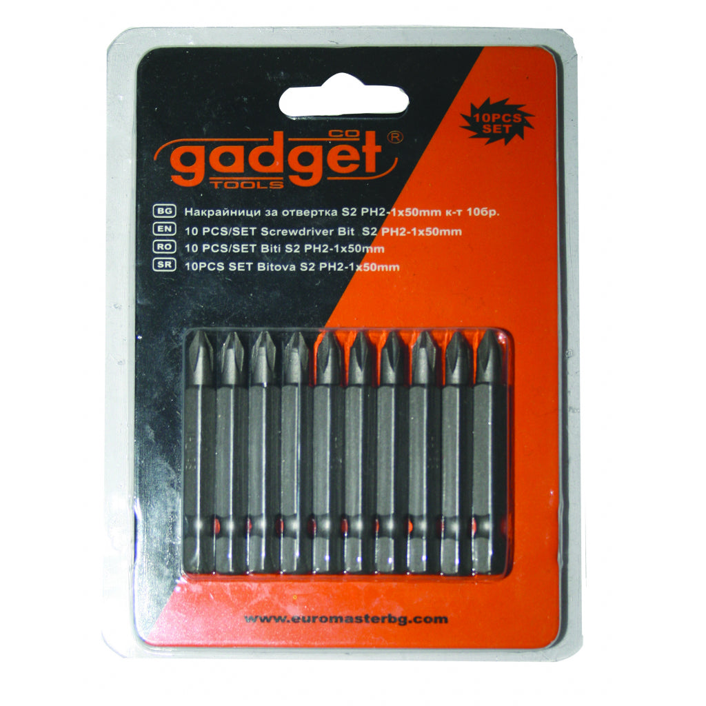 Gadget Set 10 biti ¼" 50mm PH1 S2 GD