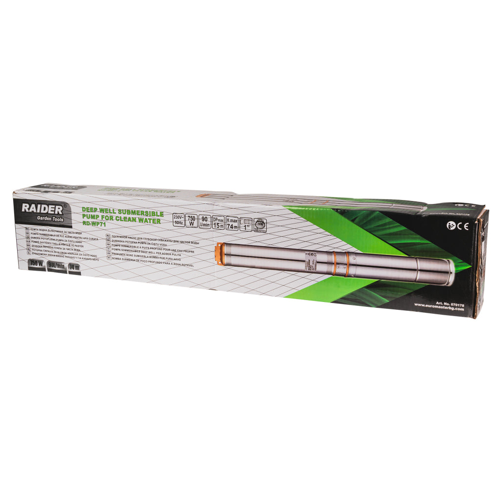 Raider Pompa submersibila 10T 750W 1" 15-73m 5400l/h RD-WP71