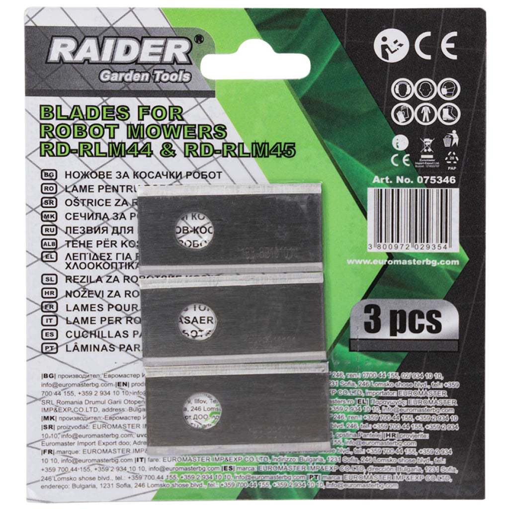 Raider Accessories Set 3 lame pentru robot de tuns gazon RD-RLM44 & RLM45