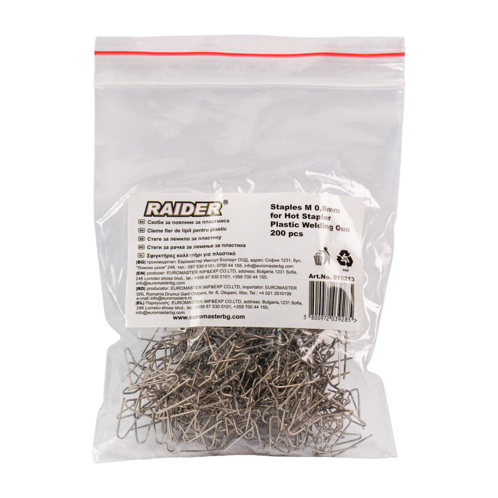 Raider Accessories Set 200 capse M x 0.6mm pentru aparat lipit plastic