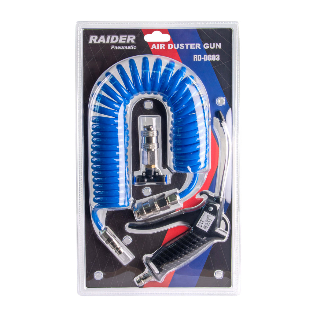 Raider Set pistol pentru suflat cu furtun 5m spiralat ¼"M&F