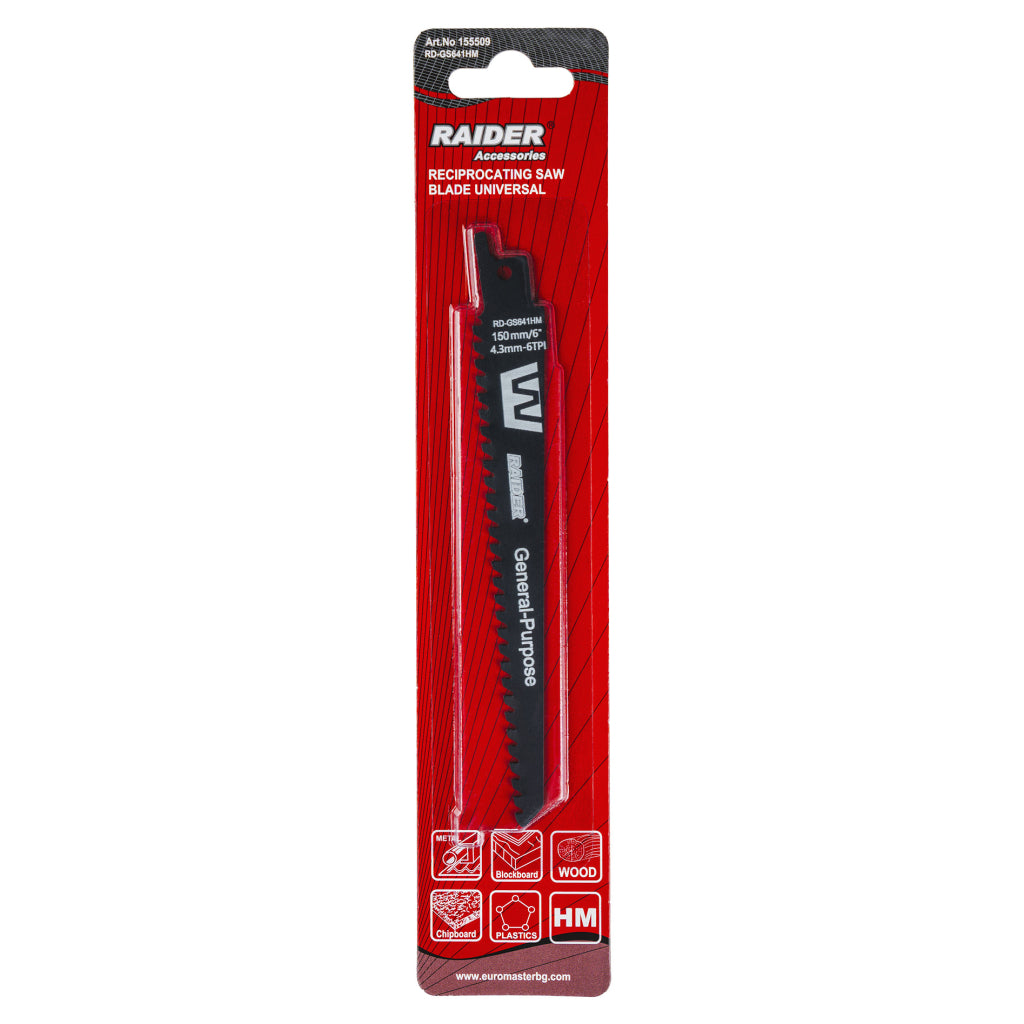 Raider Accessories Lama fierastrau sabie universala 150x4.3mm 6TPI GS641HM