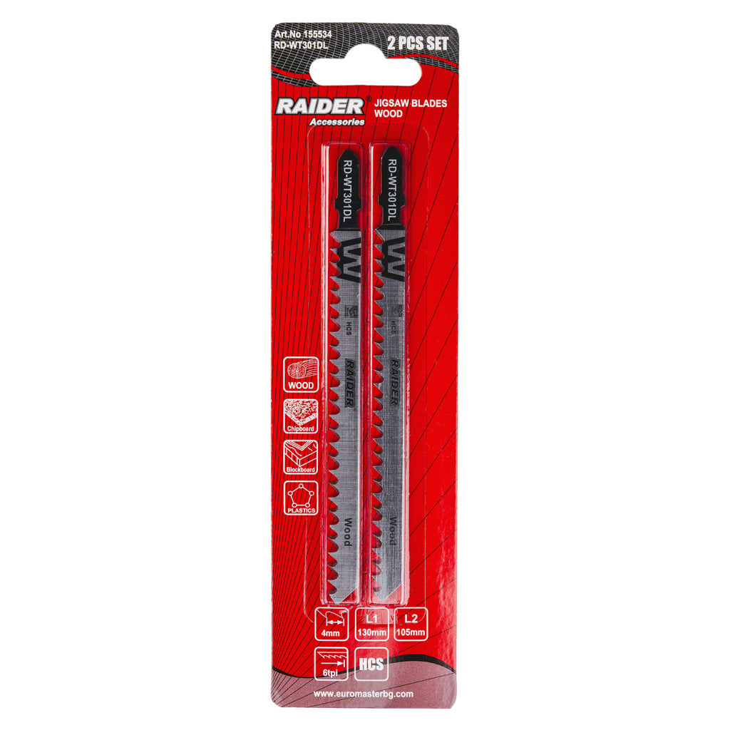 Raider Accessories Set 2 lame fierastrau pendular lemn 105x4.0mm 6TPI WT301DL