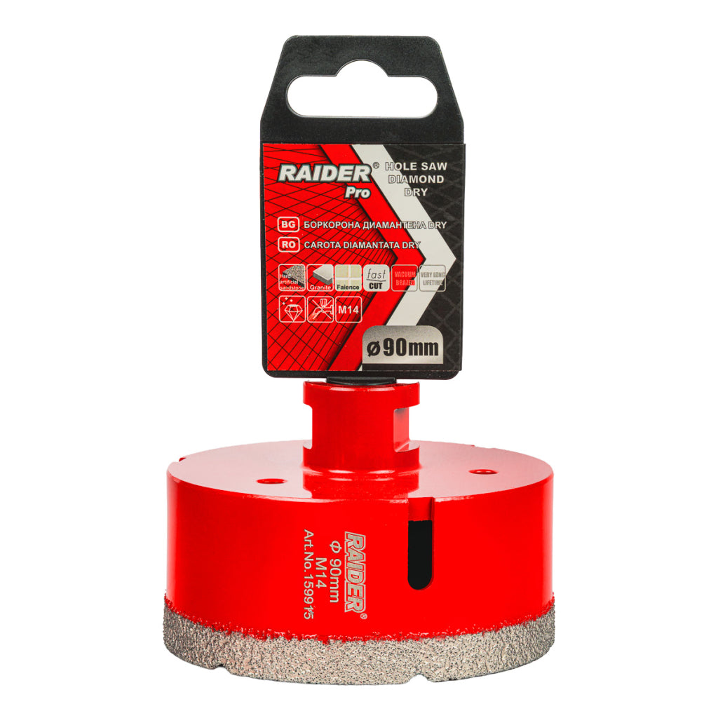 Raider Accessories Carota diamantata pentru Carotare uscata M14 Ø90mm