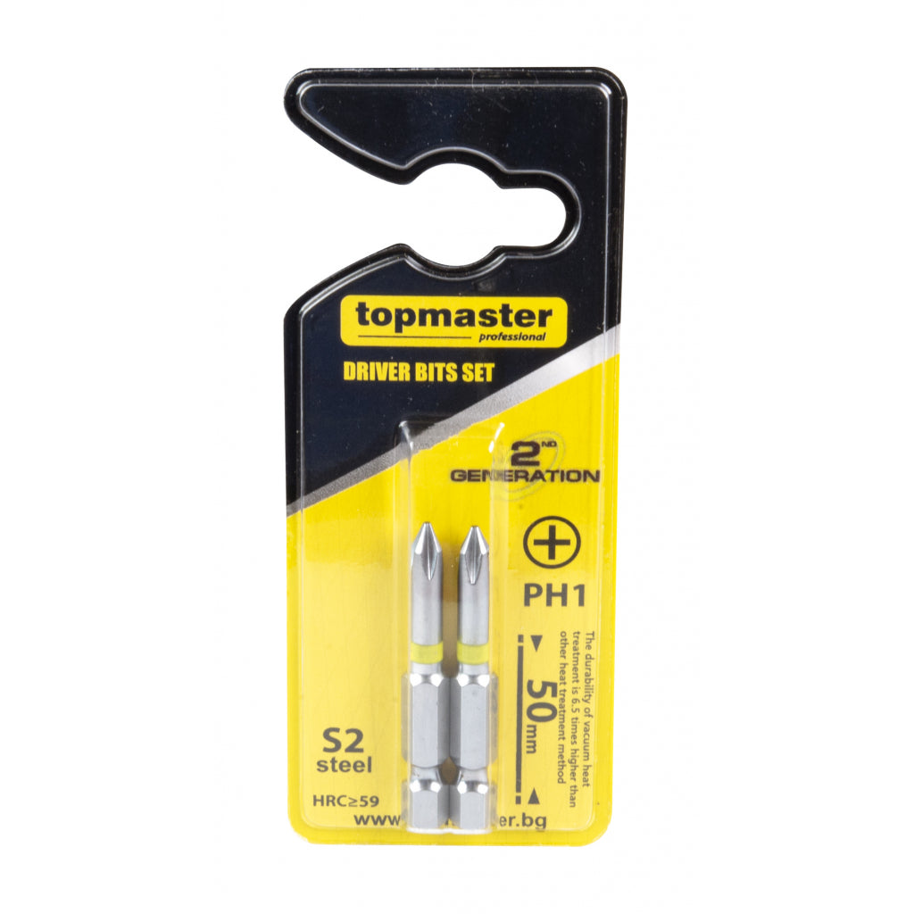 Top Master Pro Set 2 biti magnetici ¼" 50mm PH1 SVCM TMP