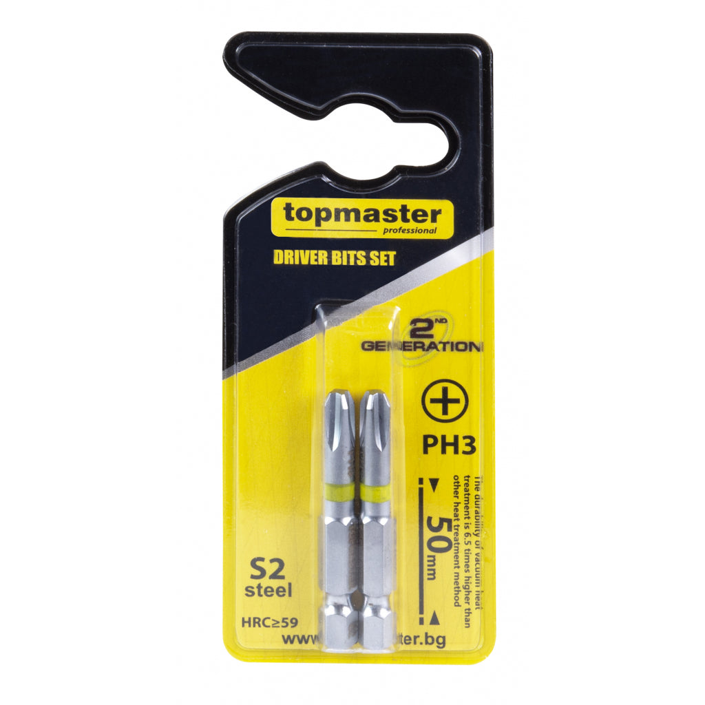 Top Master Pro Set 2 biti magnetici ¼" 50mm PH3 SVCM TMP