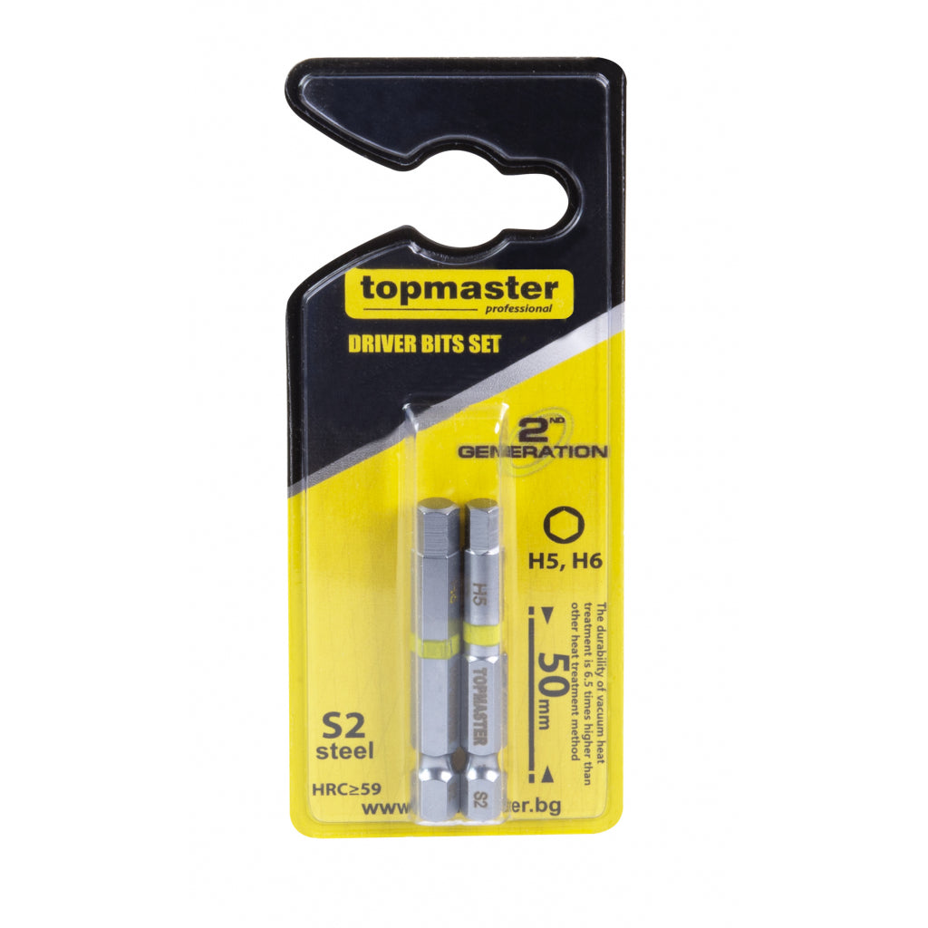 Top Master Pro Set 2 biti magnetici ¼" 50mm HEX5 HEX6 TMP