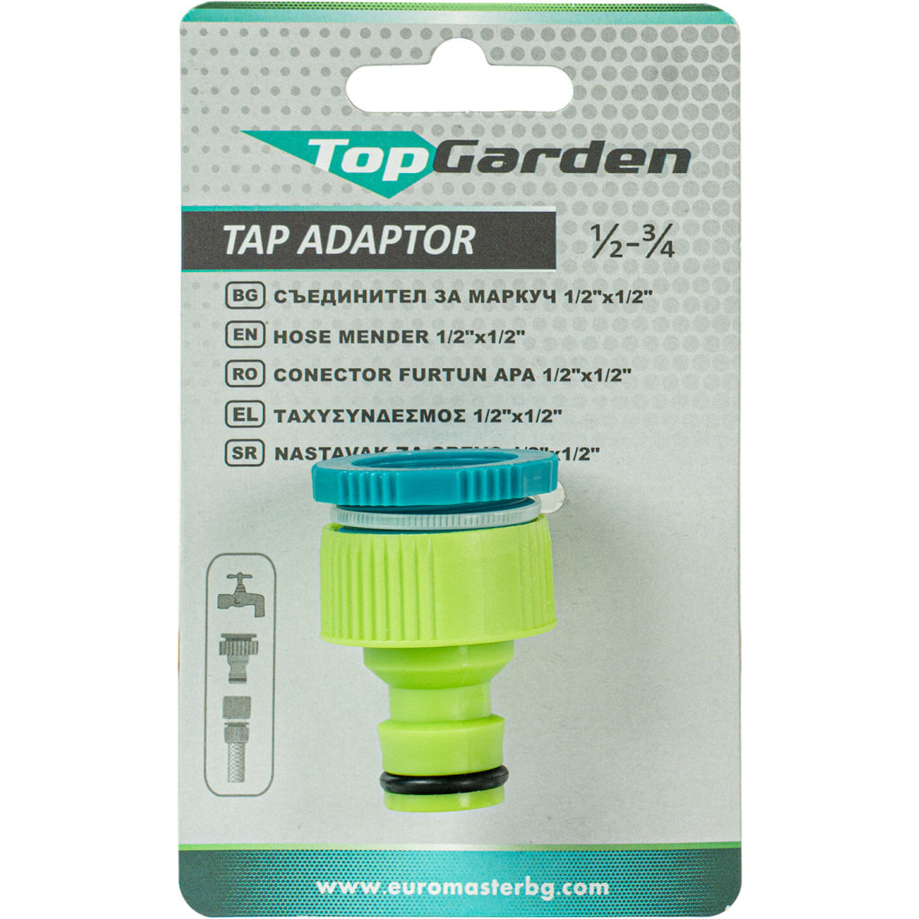 Top Garden Adaptor robinet ½”-¾" filet interior si ½" plastic TG