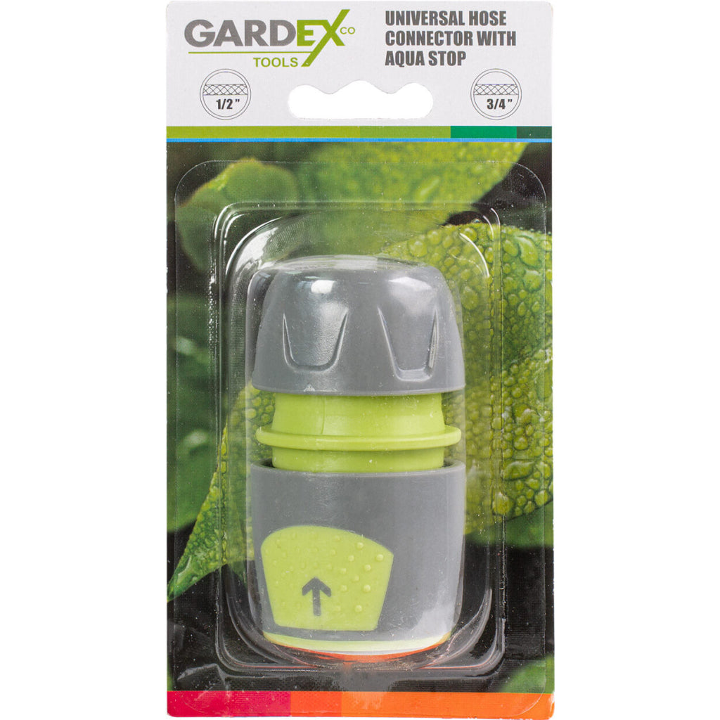 Gardex Mufa conectoare furtun cu stop plastic CULTURE ½”-¾" TG