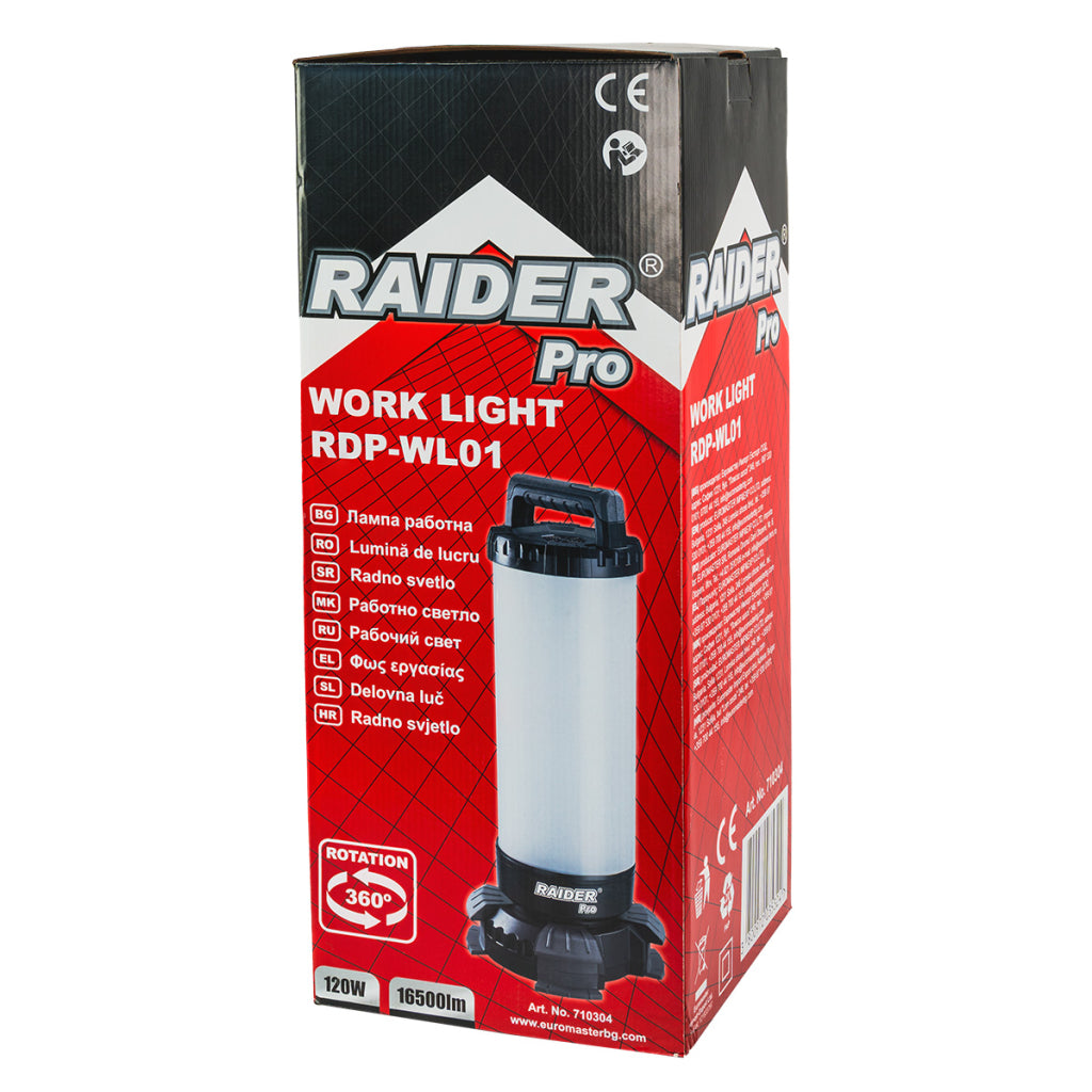 Raider Pro Lampa de lucru 120W 16500lm 360° dimabila cablu 3m RDP-WL01
