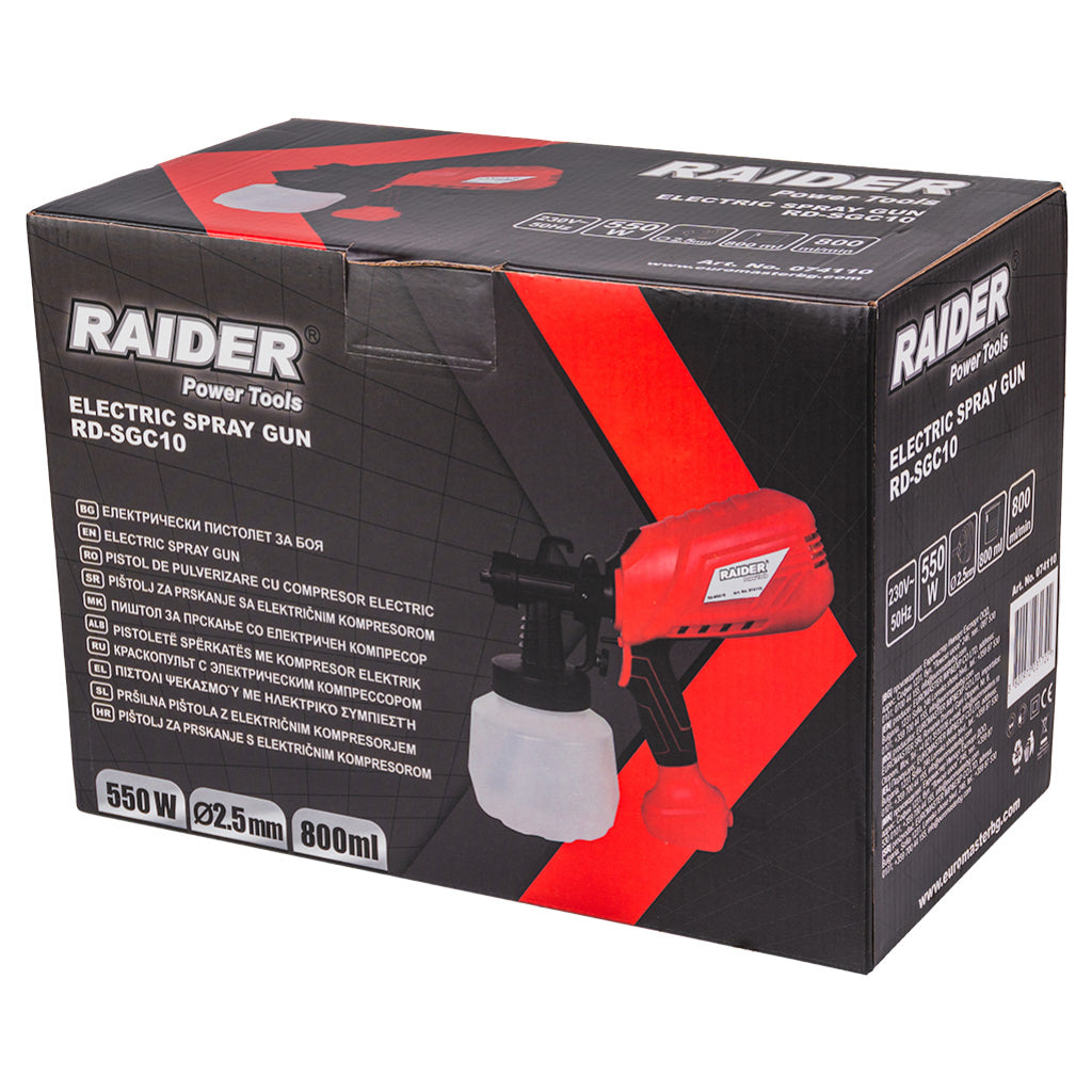 Raider Pistol de vopsit 550W ø1.0- 2.5mm 800ml RD-SGC10
