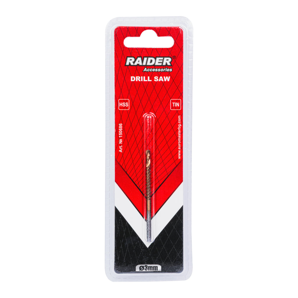 Raider Accessories Burghiu metal HSS+TIN 3.0mm cu freza decupat