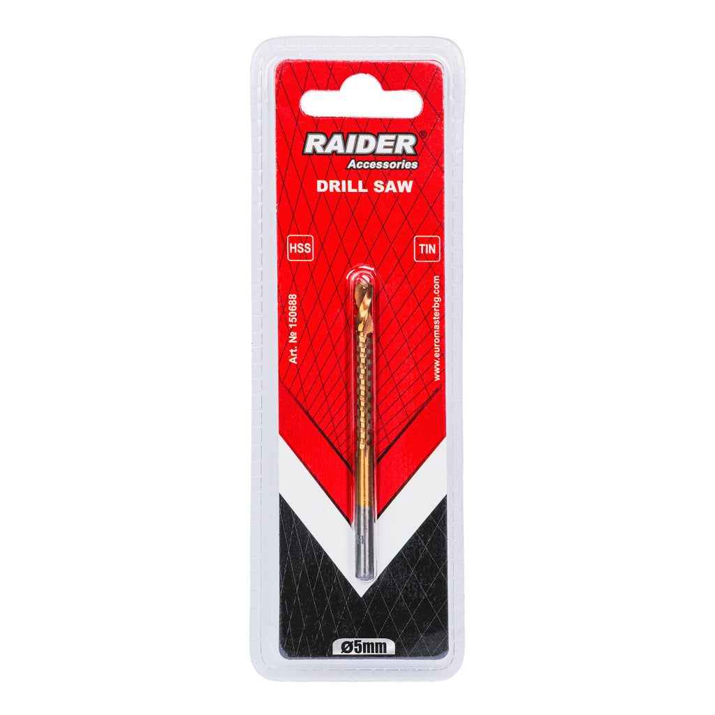 Raider Accessories Burghiu metal HSS+TIN 5.0mm cu freza decupat
