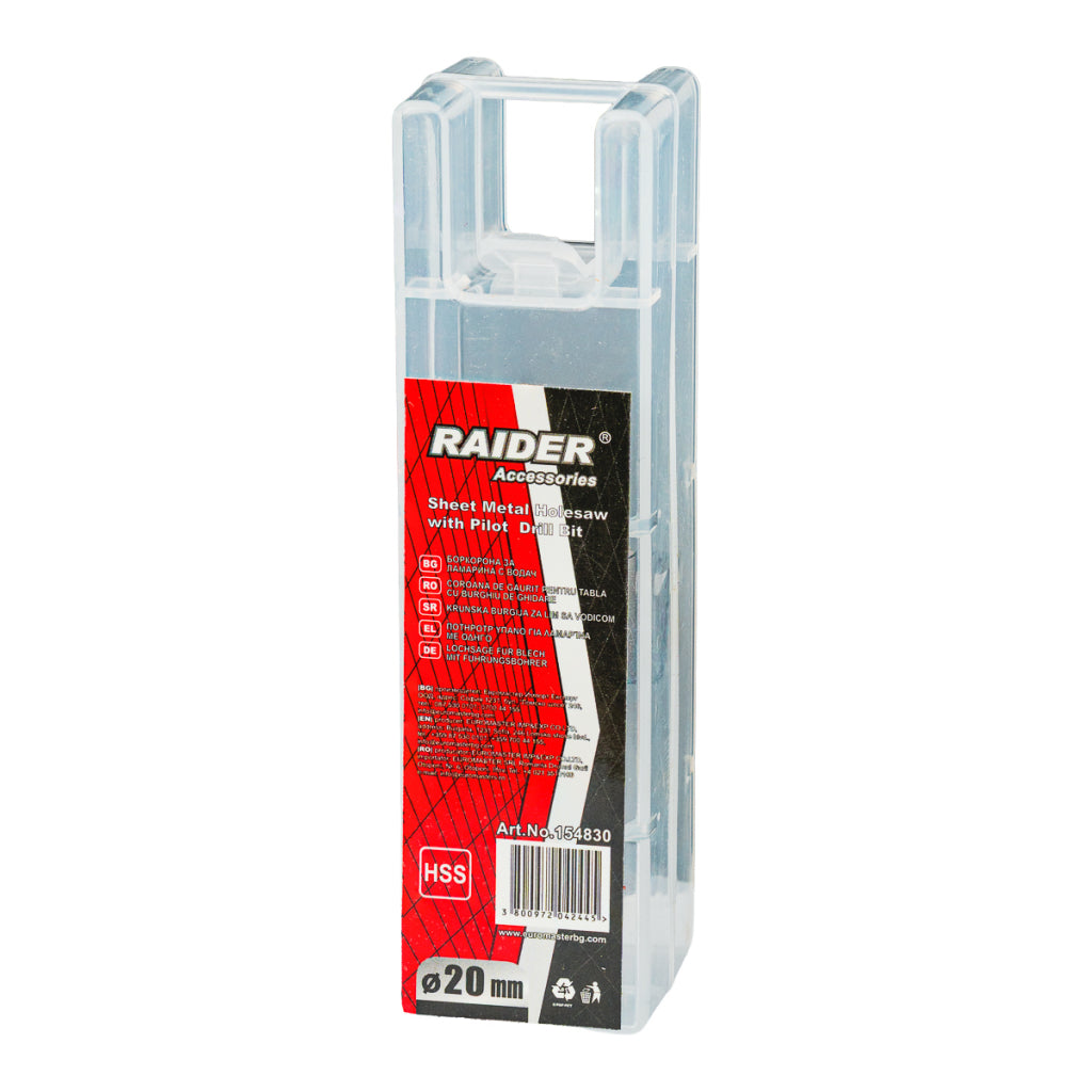 Raider Accessories Carota pentru tabla Ø20mm cu pilot HSS