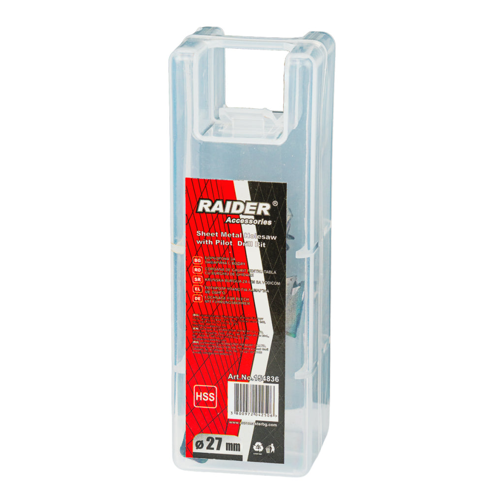 Raider Accessories Carota pentru tabla Ø27mm cu pilot HSS