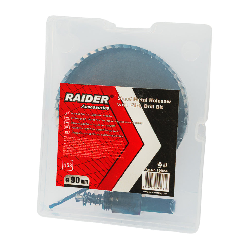 Raider Accessories Carota pentru tabla Ø90mm cu pilot HSS