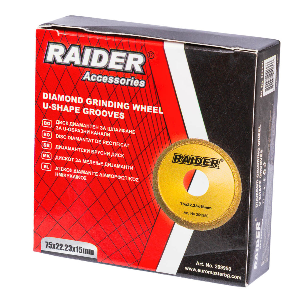 Raider Accessories Disc diamantat rectificat 75x22.2x15mm muchii U intors ceramica