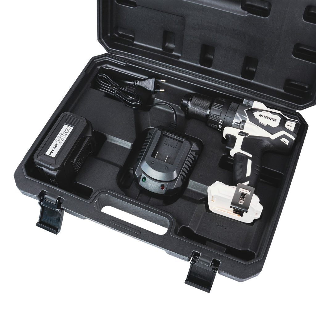 Raider Industrial Masina de gaurit cu percutie 20V 4Ah 155Nm RDI-CDB03W