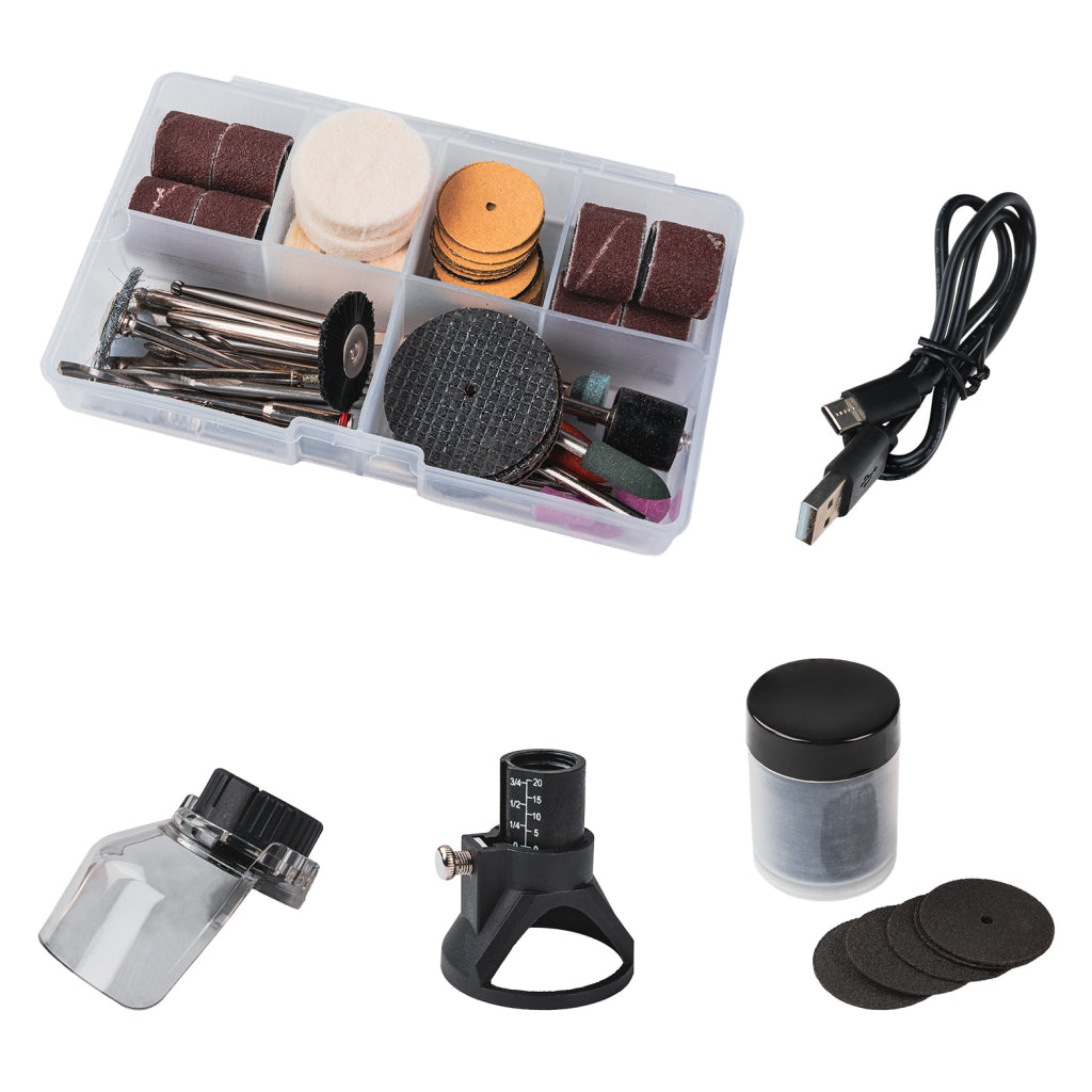 Raider Set mini polizor drept 8V 2Ah 127 accesorii. cutie RD-CMG16