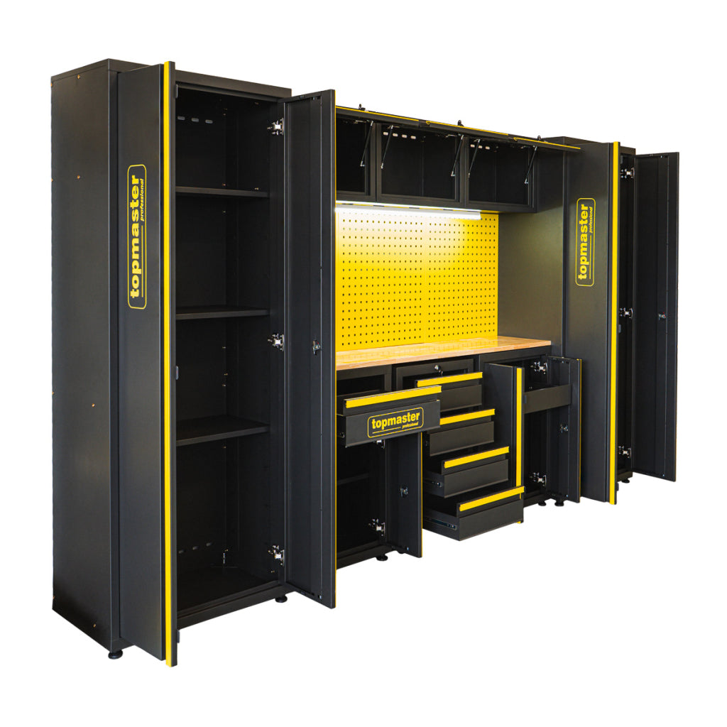 Organizare profesională în propriul garaj: Sistemul modular pentru atelier Top Master Pro