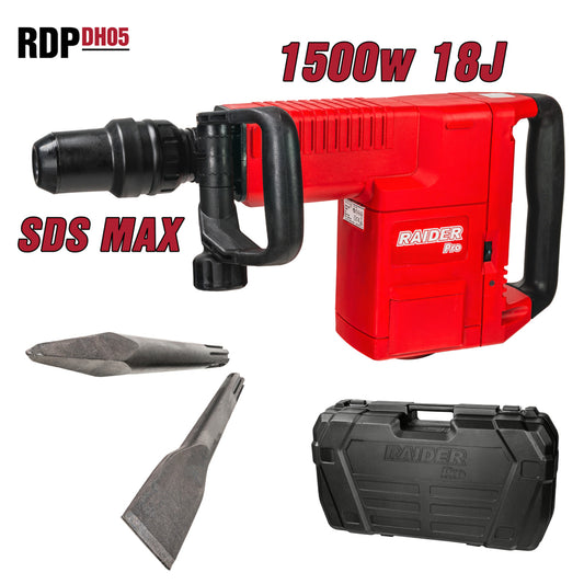 Raider Pro Ciocan demolator 1500W 9.5kg SDS MAX 18J RDP-DH05