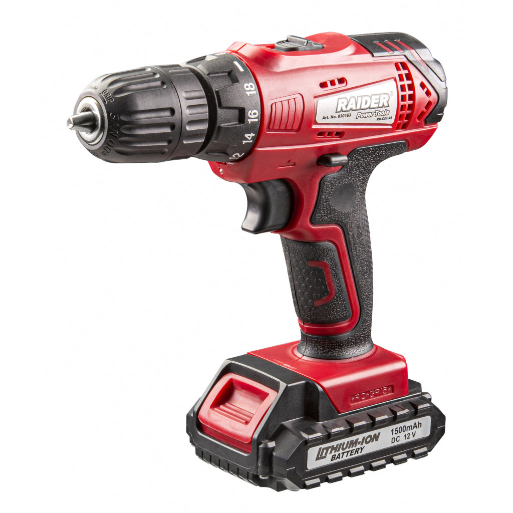 Raider Masina de gaurit si insurubat 12V 2x1.5Ah 24Nm RD-CDL34