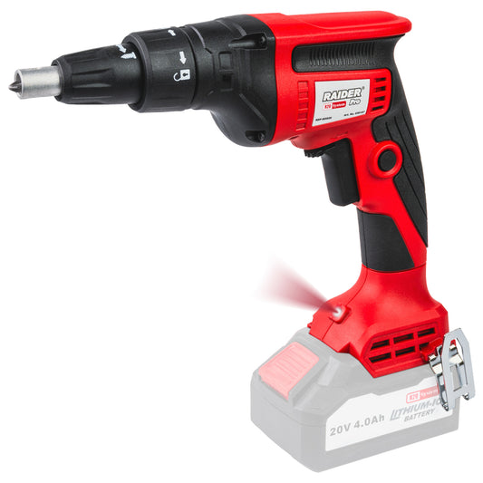 Raider R20 Surubelnita electrica gips-carton 20V SOLO RD-BDS20 - R20 - O baterie, multe posibilitati!