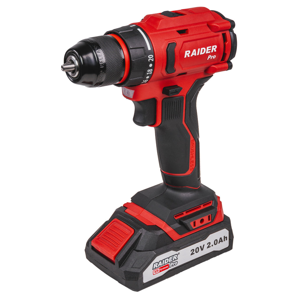 Raider R20 Masina de gaurit si insurubat 20V 2Ah 44Nm RDP-PBCD20 - R20 - O baterie, multe posibilitati!