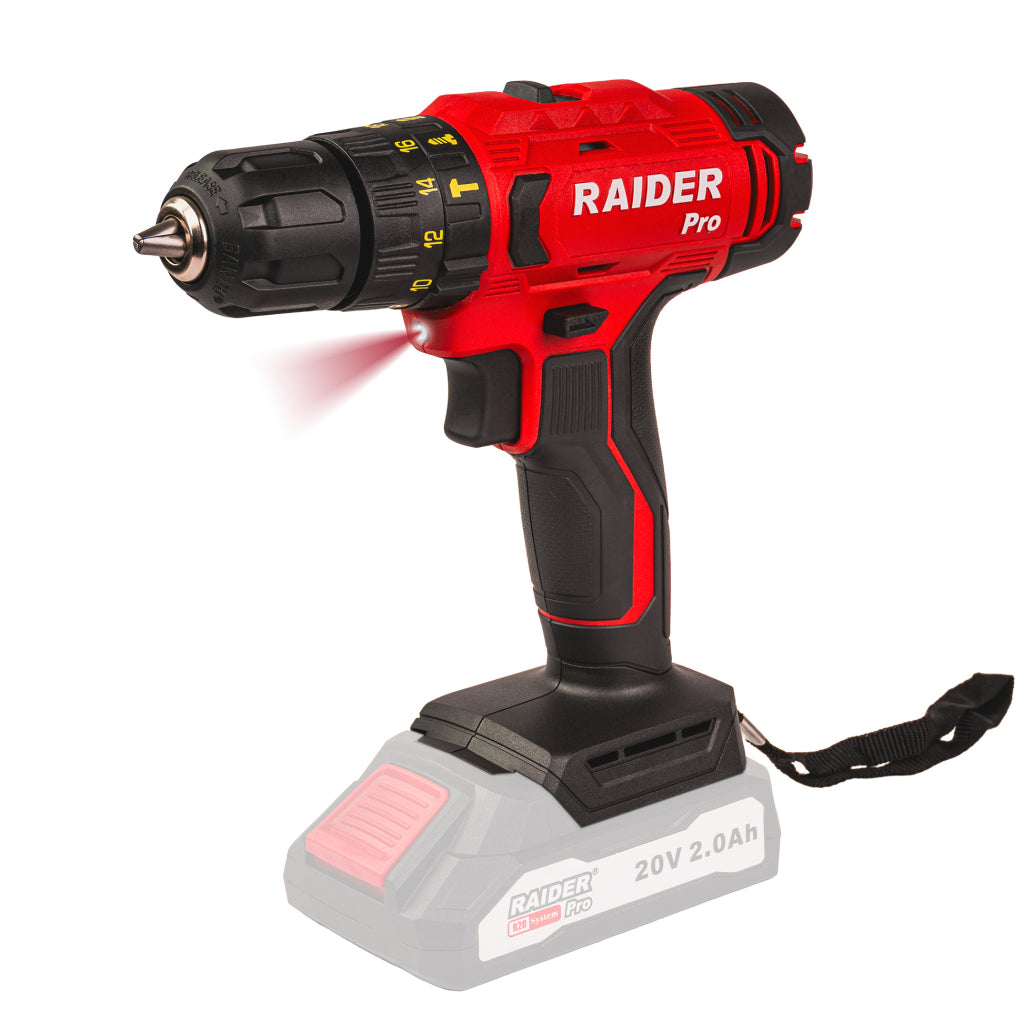 Raider R20 Masina de gaurit cu percutie 20V SOLO 44Nm RDP-PCD20 - R20 - O baterie, multe posibilitati!