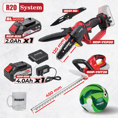 Raider Pro R20 Set 2 unelte 2Ah 4Ah + 3 RDP-BXS8 Garden