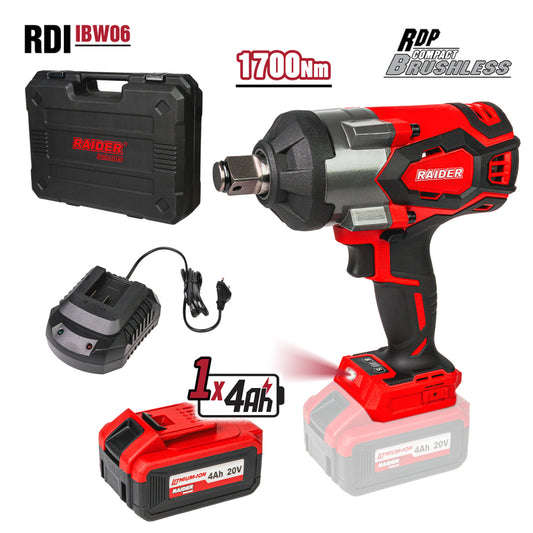 Raider Industrial Masina insurubat cu impact 4.0Ah 1700Nm ¾" RDI-IBW06