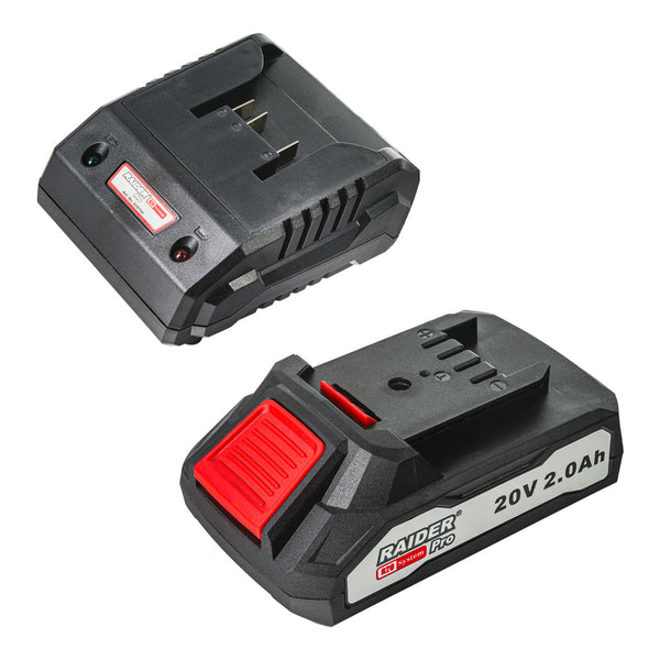 Raider R20 Set incarcator cu baza si acumulator 20V 2Ah