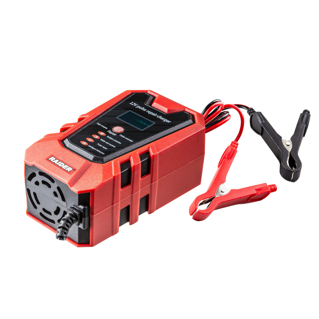 Raider Invertor Incarcator Baterie 12V 75Ah LCD RD-BC18