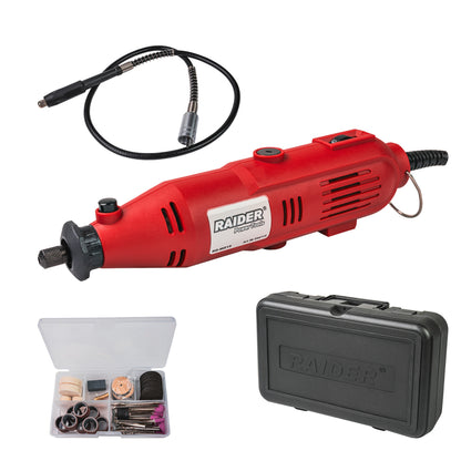 Raider Set mini polizor drept 135W 100 accesorii RD-MG15