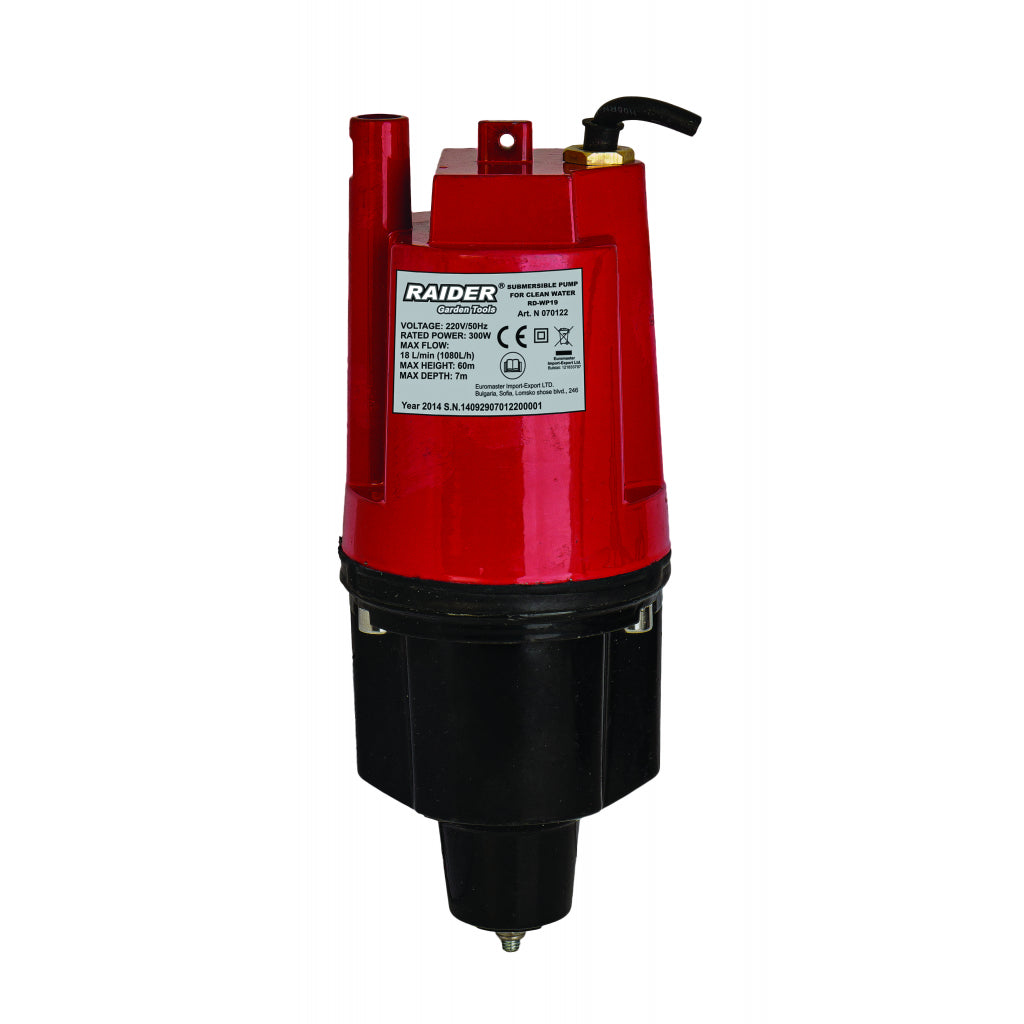 Raider Pompa submersibila 300W ¾" 7-60m vibratii 1080l/h RD-WP19