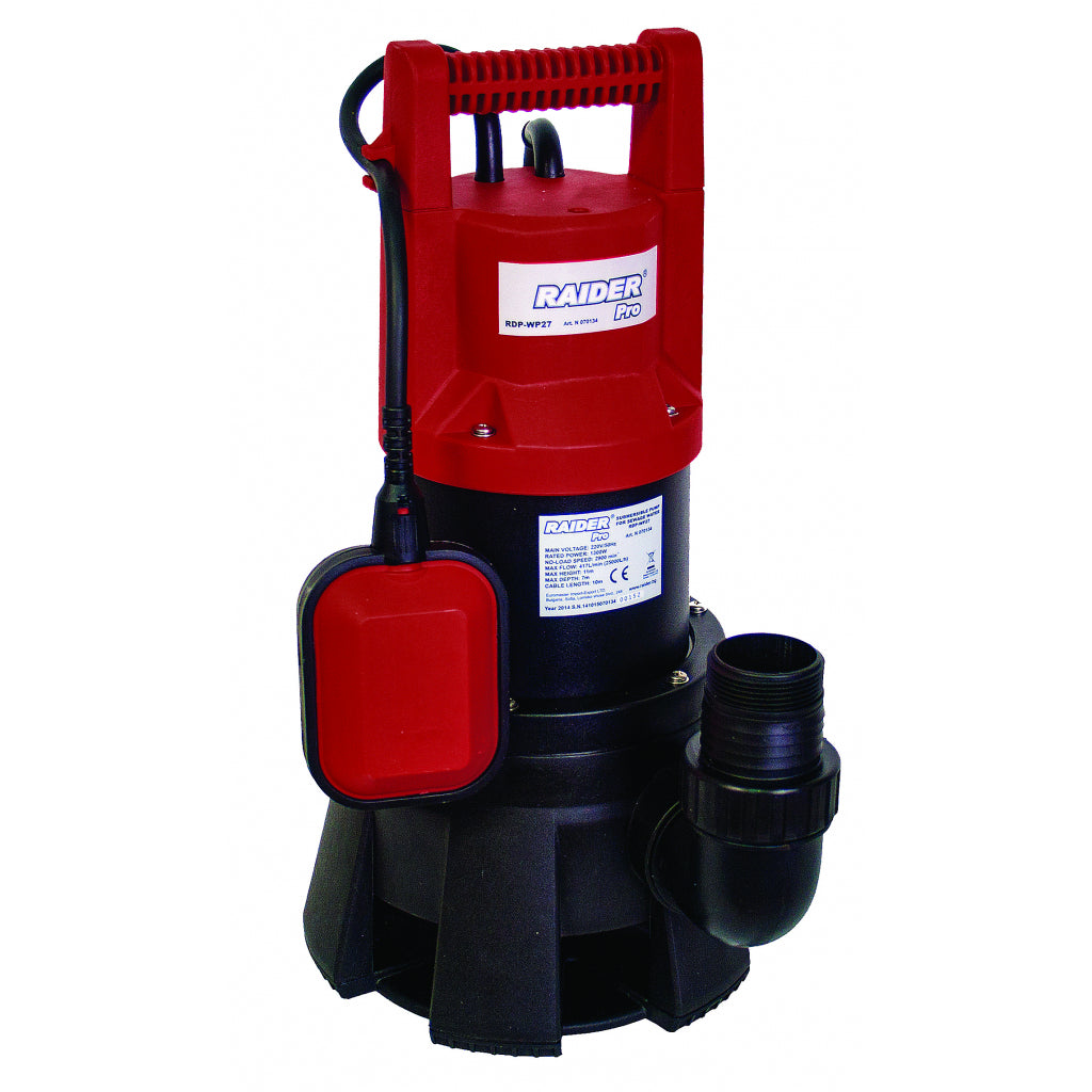Raider Pro Pompa cu plutitor 1300W 1" 7-11m 25020l/h 35mm RDP-WP27