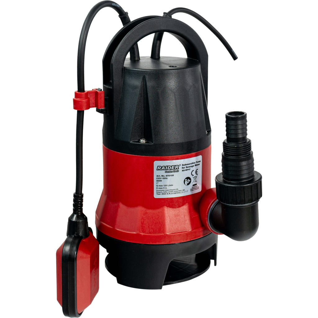 Raider Pompa cu plutitor 400W 1" 7-5m 7500l/h 35mm RD-WP47