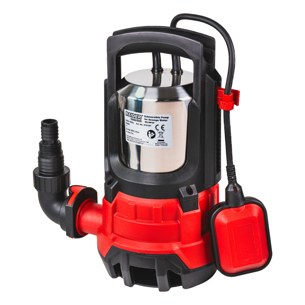 Raider Pompa cu plutitor 550W 1" 7-7m 12480l/h 35mm inox RD-WP59